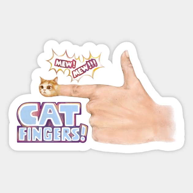 cat fingers - Steven Universe Sticker by art official sweetener